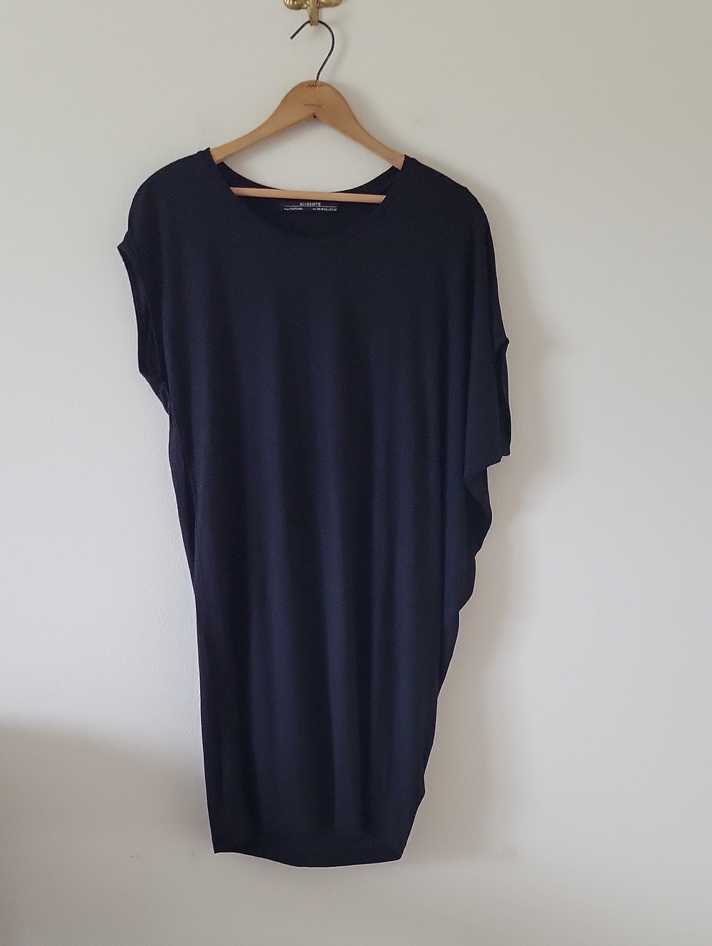 All Saints Black Mayra Jersey Dress Size 6